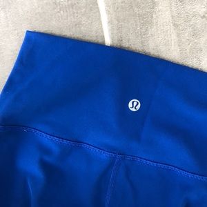 Royal blue lululemon wunder under hi rise